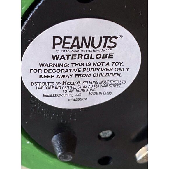 Peanuts Snoopy Woodstock Charlie Brown Musical Snow Globe St Patricks Day No Tag - Picture 14 of 15